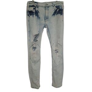 Blue Cult Jeans Womens 34 Light Wash Distressed Stretch Denim